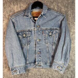 Vintage Levi Strauss 57511 Blue Denim 1999 Jean Jacket Boys Small Button Waist